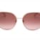 Kate Spade Yara Red Gold Square Frame / Pink Lenses Sunglasses