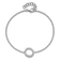 Rhodium Over 14k White Gold Diamond Sideways Letter O Bracelet