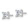 14K White Gold Lab Grown Diamond 3/4ctw Princess VS/SI GH 4 Prong Earrings