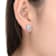 CZ Halo Stud Earrings In Sterling Silver
