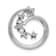 Rhodium Over 14k White Gold Diamond Stars Chain Slide Pendant