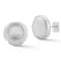 Sterling Statements Rhodium Over Sterling Silver Satin Button Studs