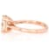 Diamond Simulant Ring In 18K Rose Gold Over Sterling Silver 3.13ct