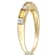 Citrine and Diamond 10K Yellow Gold Eternity Ring 0.43ctw