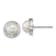 Rhodium Over Sterling Silver CZ 6-7mm White Button Freshwater Cultured
Pearl Post Earrings