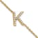 14k Yellow Gold Diamond Sideways Letter K Bracelet