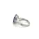Rhodium Over Sterling Silver Oval Tanzanite and White Zircon Ring 1.96ctw