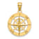 10K Yellow Gold Nautical Compass Charm