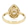 Diamond Simulant Pear And White Zircon Ring In 18K Gold Over Sterling
Silver 1.64ctw