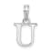 Sterling Silver Polished Block Initial -U- Pendant