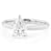 Lab-Grown Diamond Pear Shape Solitaire Ring In 14K White Gold 1.10ct