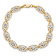 14k Two-tone Gold Diamond-Cut Fancy Link Bracelet