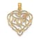 14k Yellow Gold and 14k Rose Gold with Rhodium Over 14k Yellow Gold
Textured Mom Heart Flower Charm