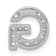 Rhodium Over 14K White Gold Diamond Letter G Initial Charm