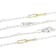 Two-Tone Paperclip Station Necklace And Bracelet Set In Sterling Silver
With 18K Gold Over Sterling Silver