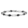 Rhodium Over 14k White Gold Diamond and Sapphire Bracelet
