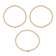 Initial L CZ Beaded Bracelet Set In 14K Gold Over Brass 0.09ctw