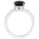 12x8mm Pear Shape Black Onyx and 1/10 ctw Diamond Rhodium Over Sterling
Silver Ring
