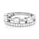 Moissanite Multi-Row Band Ring In Platinum-Enhanced Sterling Silver
0.86ctw Diamond Equivalent Weight