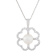 9-10mm Button White Cultured Freshwater Pearl and CZ Rhodium Over
Sterling Silver Pendant