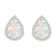 7x5mm Pear Shape Created Opal And Created White Sapphire 10k White Gold
Halo Stud Earrings