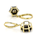 Golden Sheen Sapphire Hexagon Dangle Earrings In 18K Gold Over Sterling
Silver 12.22ctw