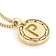 Cardano Initial P Pendant Necklace In 18K Gold Over Bronze