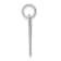 Rhodium Over Sterling Silver Fancy Script Letter W Initial Charm