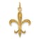14k Yellow Gold Fleur De Lis Charm Pendant