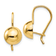 14K Yellow Gold Half Ball Dangle Earrings