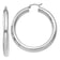 Rhodium Over 14k White Gold 1 3/4" Polished Hoop Earrings