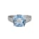 Lab Blue Spinel And White Cubic Zirconia Platinum Over Silver March
Birthstone Ring 3.79ctw