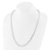 14K White Gold Polished Flat Oval Link Necklace