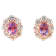 Amethyst and CZ 0.95 Ctw Round 18K Rose Gold Over Sterling Silver Center
Design Earrings Jewelry