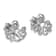 Rhodium Over Sterling Silver Polished Crystal Octopus Post Earrings