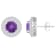 7mm Round Amethyst And White Topaz Accent Rhodium Over Sterling Silver
Double Halo Stud Earrings