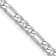 14K White Gold 3mm Flat Figaro Chain Necklace