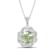Green Prasiolite And White Diamond Sterling Silver Pendant With Chain 2.62ctw