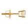 White Cubic Zirconia 14k Yellow Gold Studs With Velvet Gift Box 0.50ctw