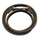 Black and Brown Leather and Stainless Steel Wrap Bracelet