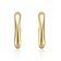 Geometric G-Shaped Hoop Earrings In 14K Gold Over Brass
