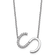 Rhodium Over 14k White Gold Sideways Diamond Initial S Pendant Cable
Link 18 Inch Necklace