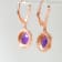 Amethyst and CZ 2.98 Ctw Oval 18K Rose Gold Over Sterling Silver Drop
Earrings Jewelry.