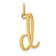 10K Yellow Gold Polished Letter d Initial Charm