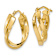 14k Yellow Gold 13/16" Twisted Hoop Earrings