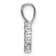 Rhodium Over 14K White Gold Lab Grown Diamond Letter D Initial Pendant