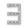 Rhodium Over 14K White Gold Diamond Letter E Initial Charm