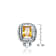 Citrine Color CZ Square Stud Earrings In Sterling Silver