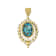 Turquoise Doublet Enhancer Pendant In 18K Gold Over Sterling Silver 20x15mm