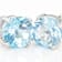 Large Sky Blue Topaz Stud Earrings In Sterling Silver